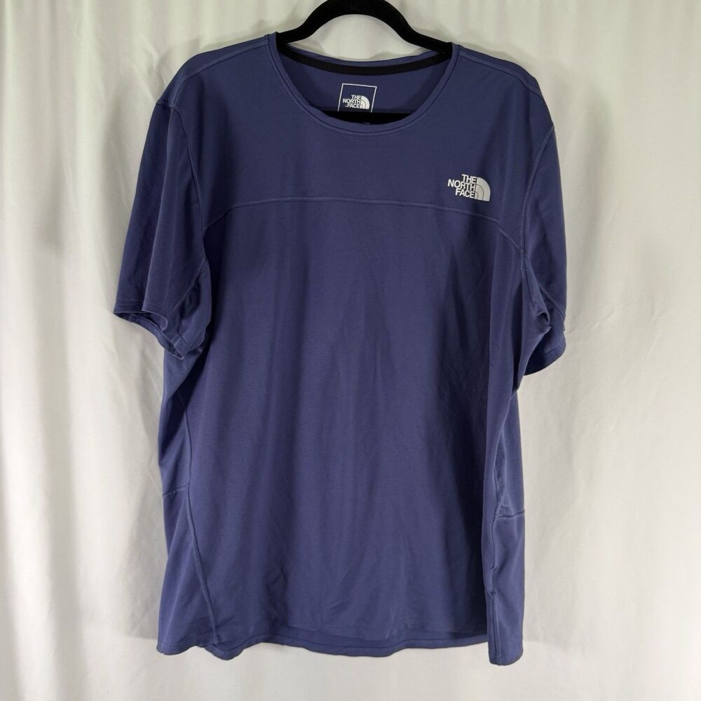 The North Face T-Shirt Men's XXL Blue Round Neck Short Sleeve Athletic